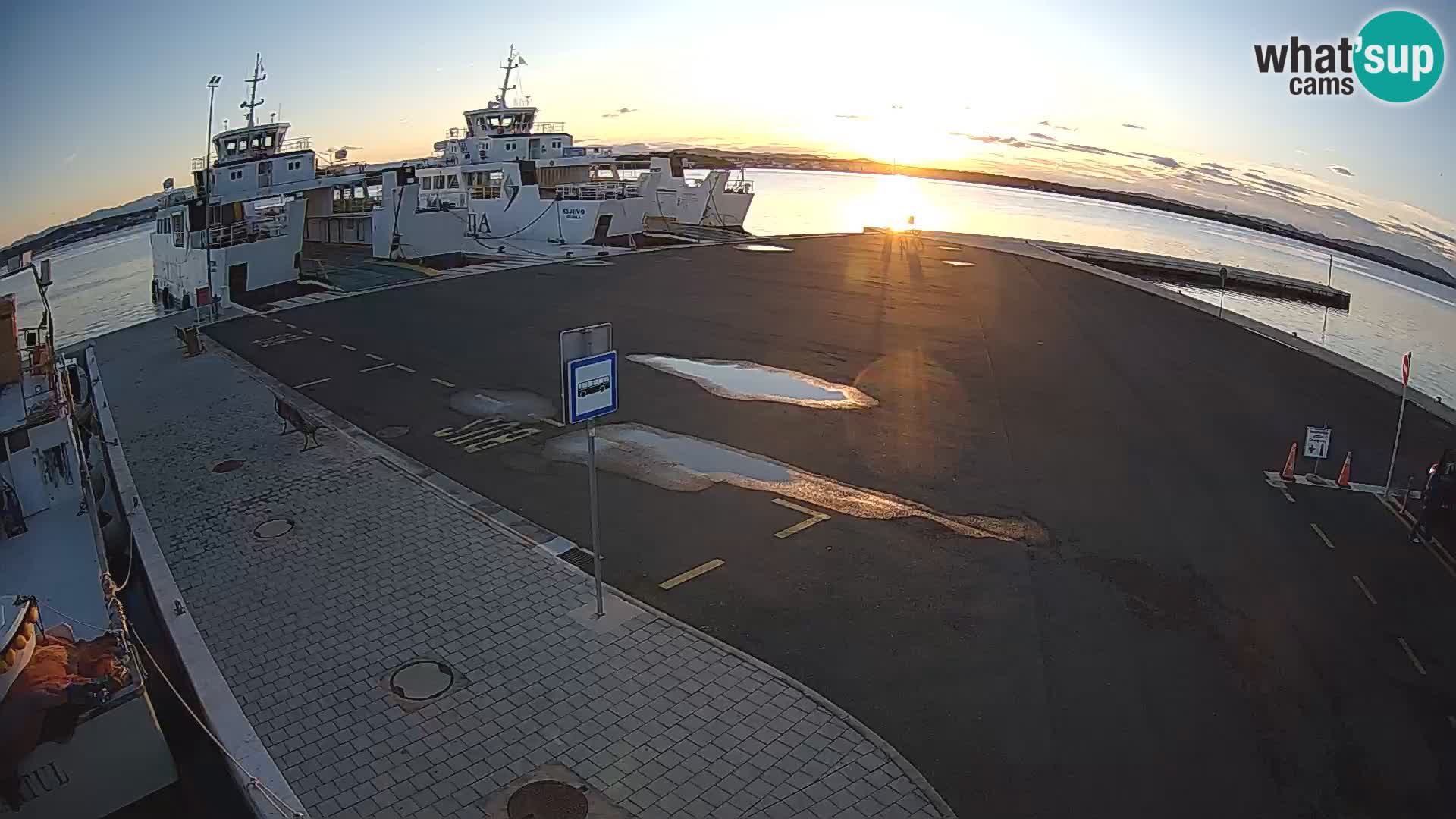 Tkon Live cam – ferry – Dalmatie – Croatie