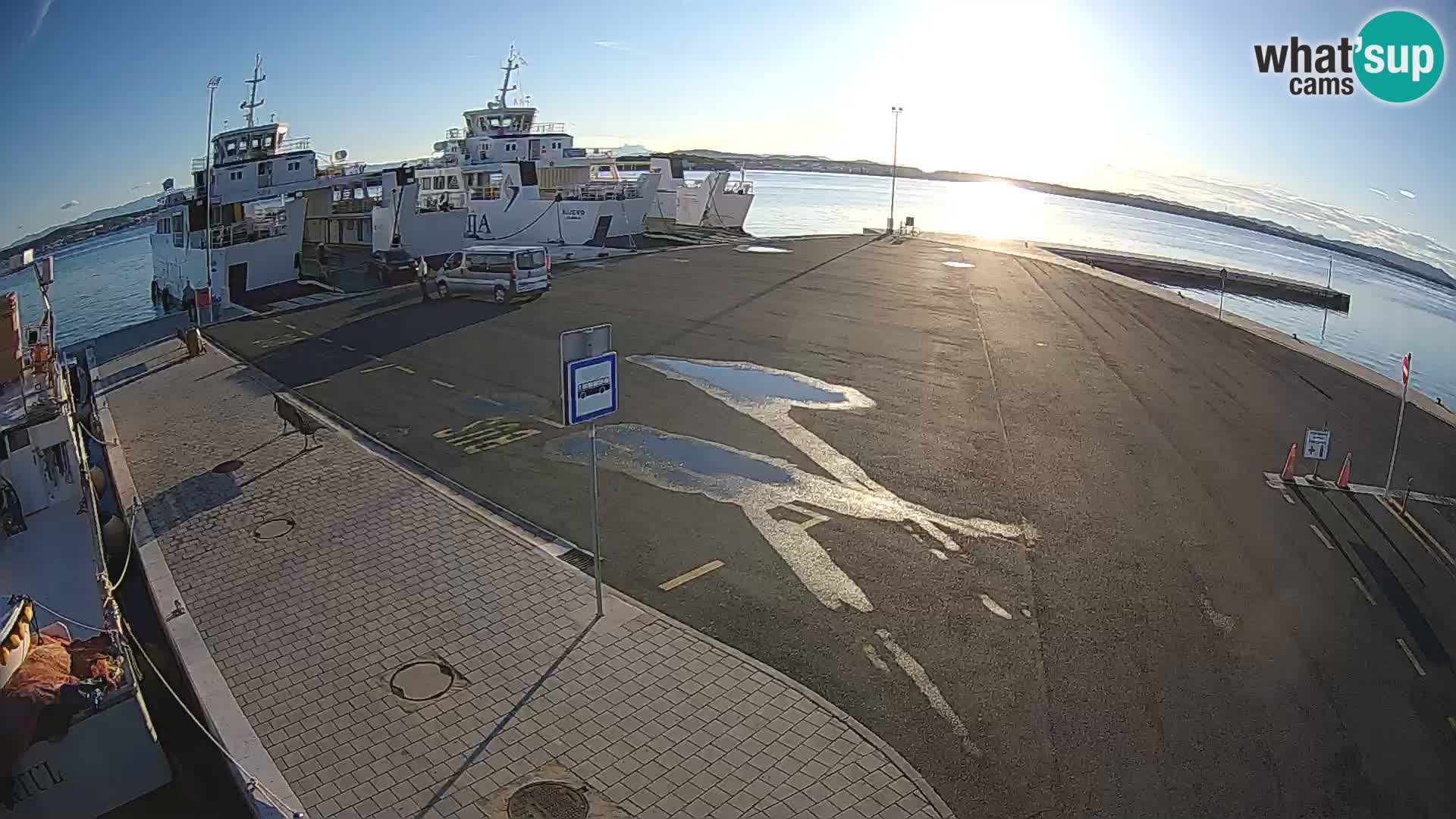 Tkon Live cam – ferry – Dalmatie – Croatie