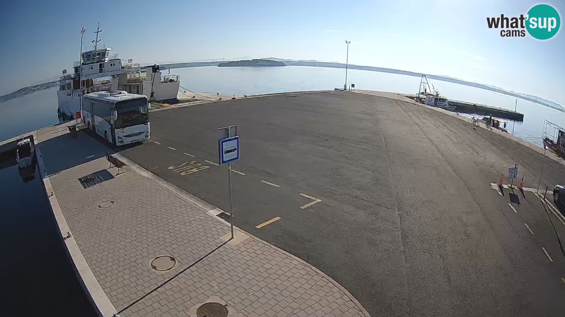 Tkon Live cam – ferry – Dalmatie – Croatie