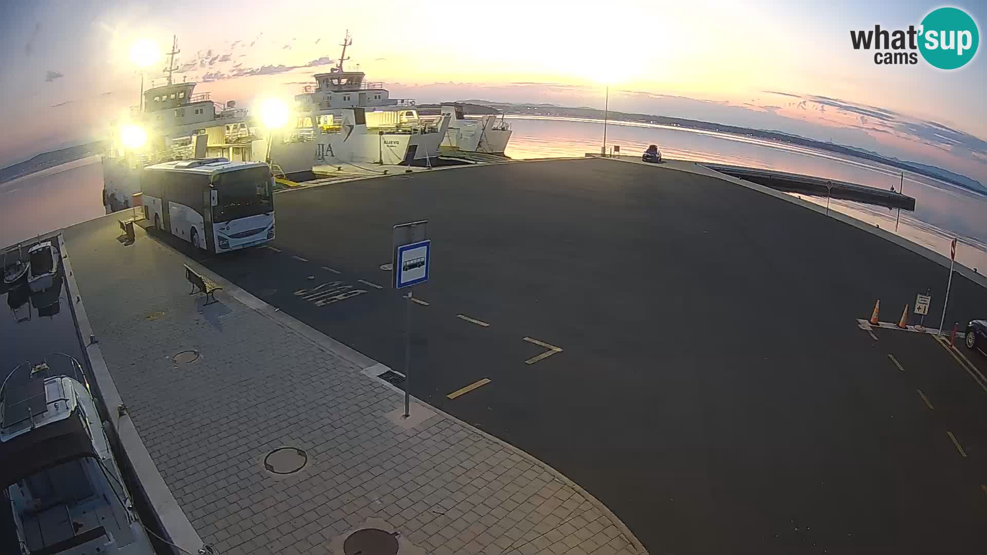 Tkon Live cam – ferry – Dalmatie – Croatie