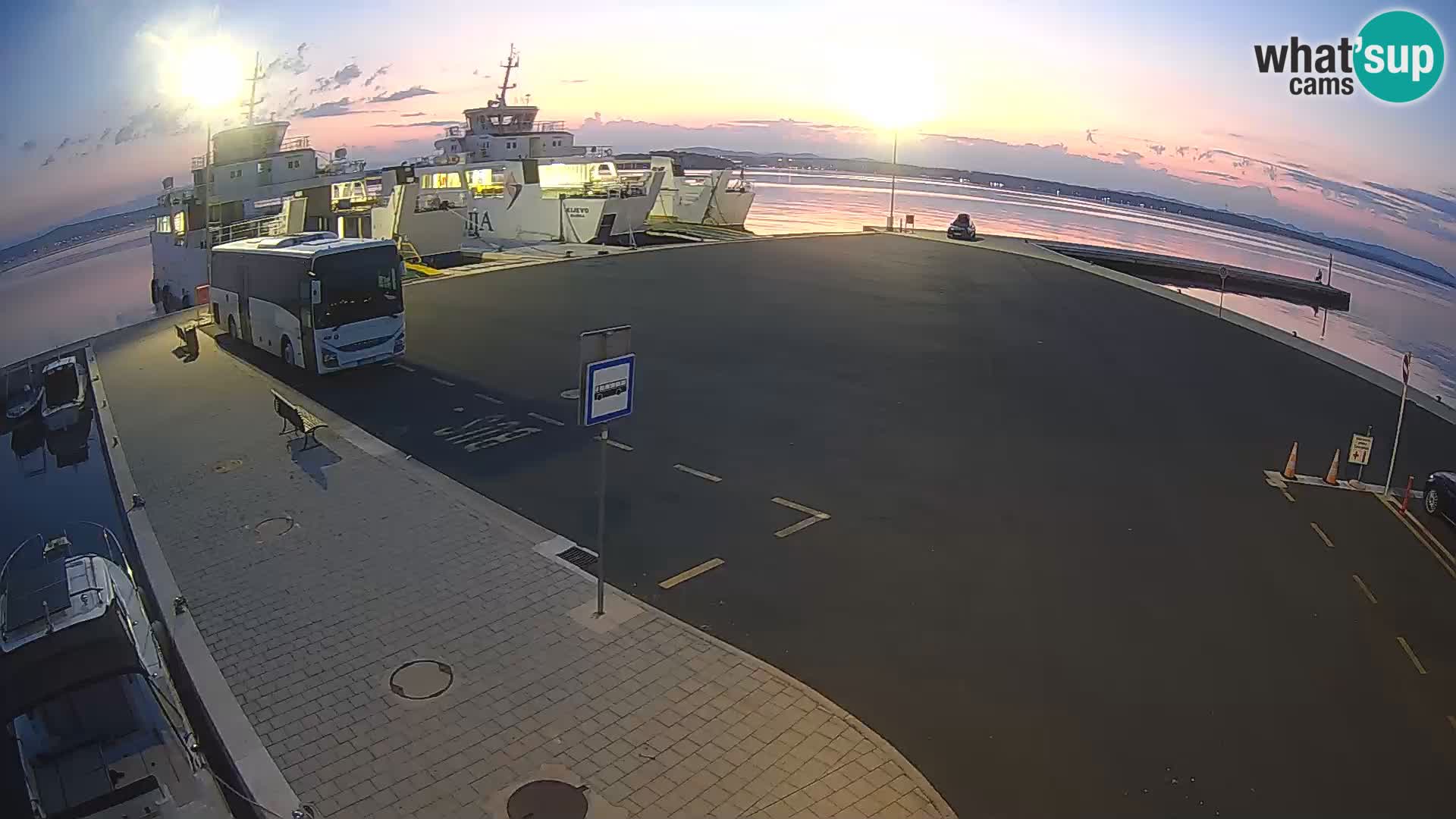 Tkon Live cam – ferry – Dalmatie – Croatie