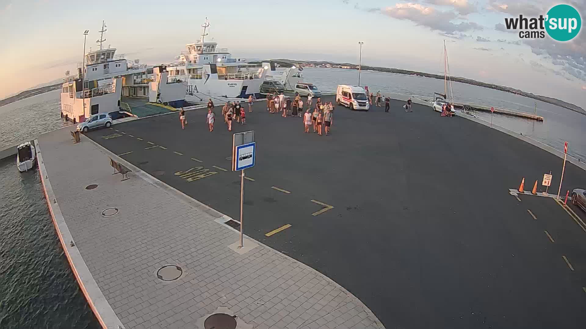 Tkon Live cam – ferry – Dalmatie – Croatie