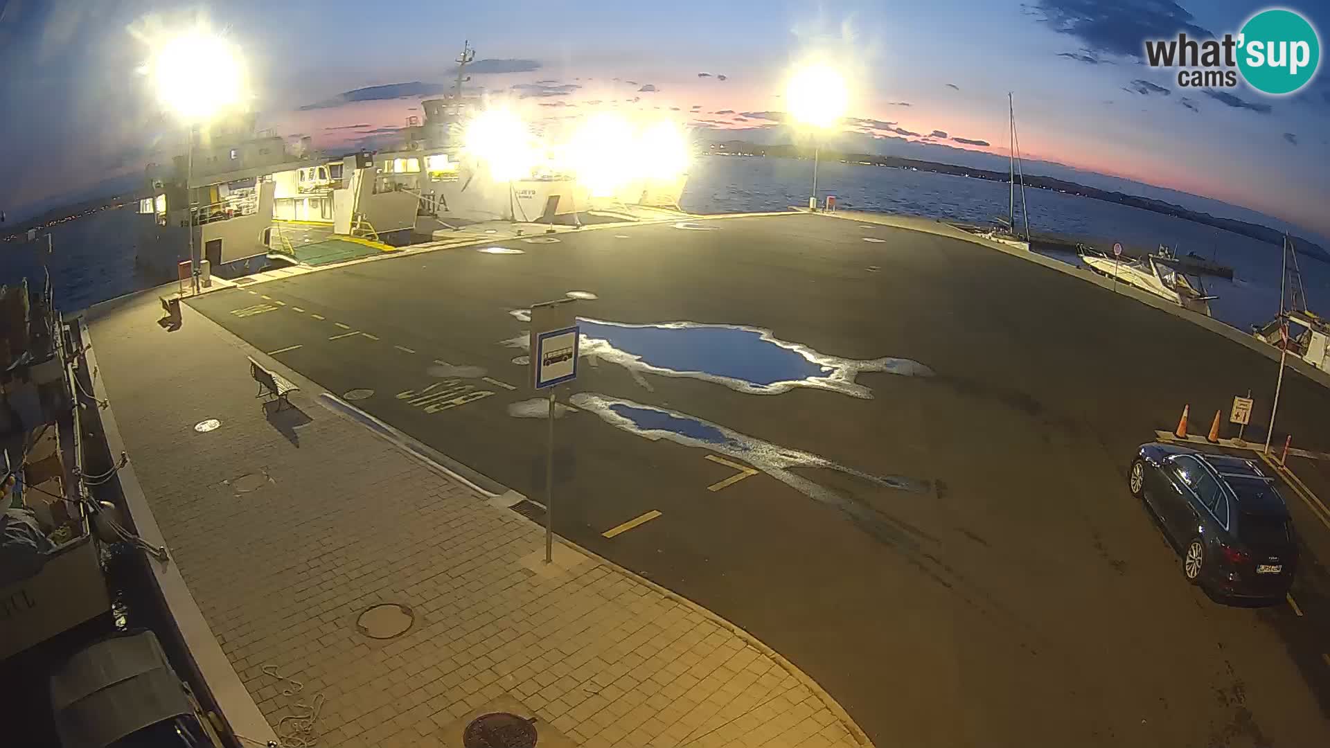 Tkon Live cam – ferry – Dalmatie – Croatie