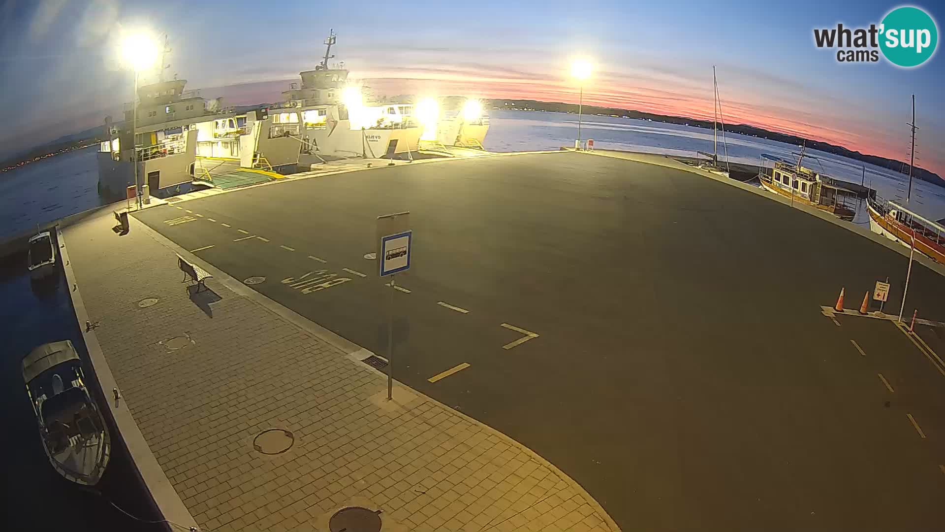 Tkon Live cam – ferry – Dalmatie – Croatie
