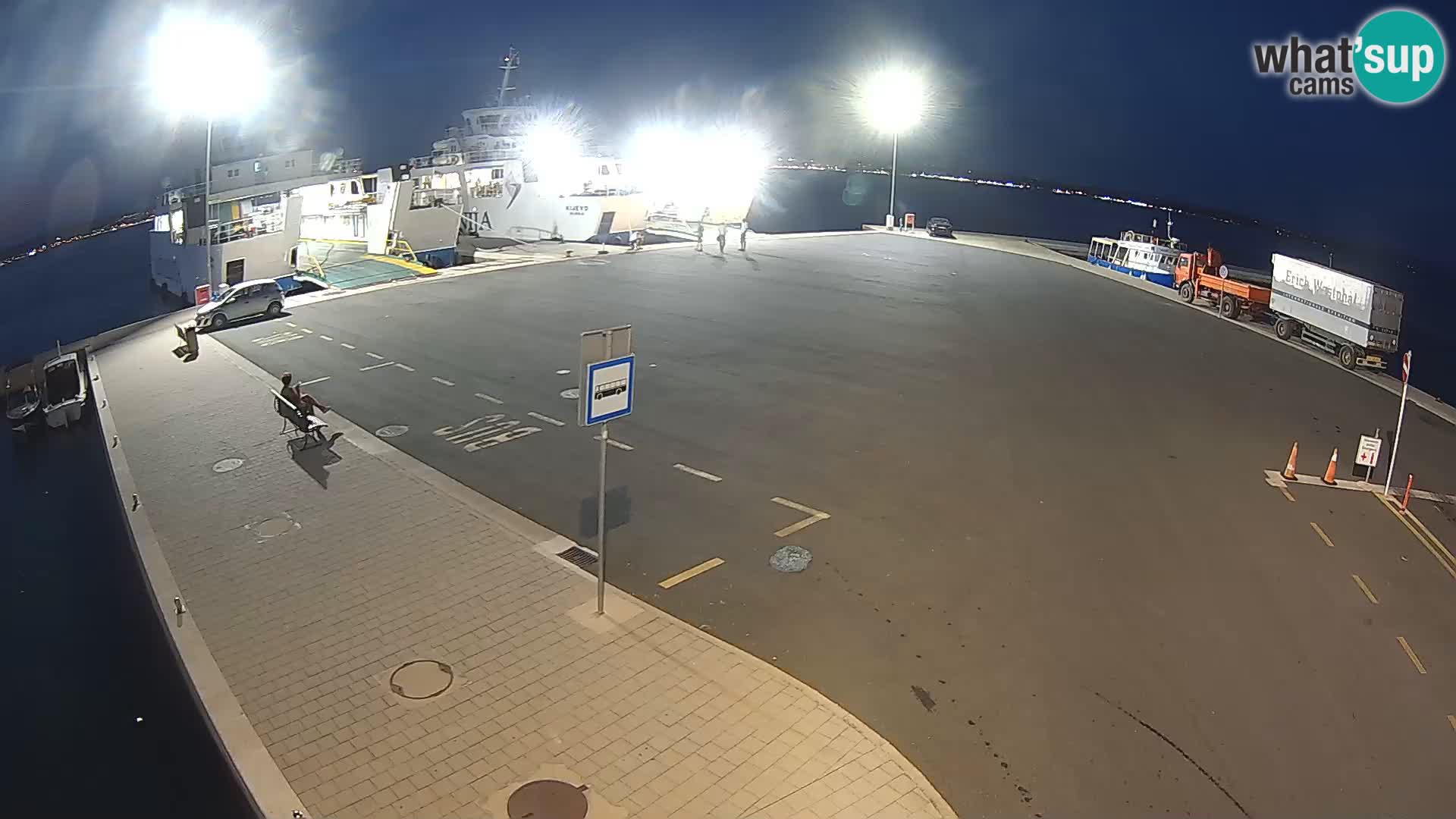 Tkon Live cam – ferry – Dalmatie – Croatie