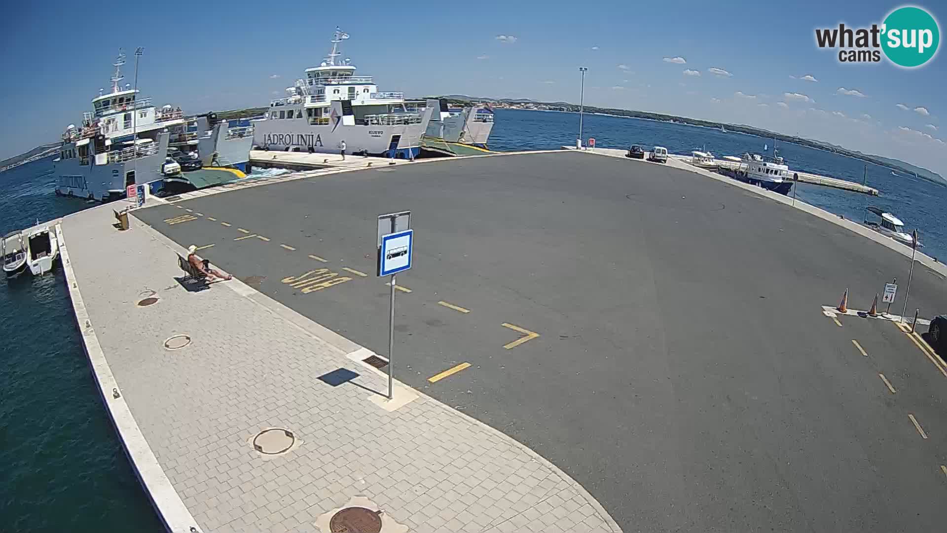 Tkon Live cam – ferry – Dalmatie – Croatie