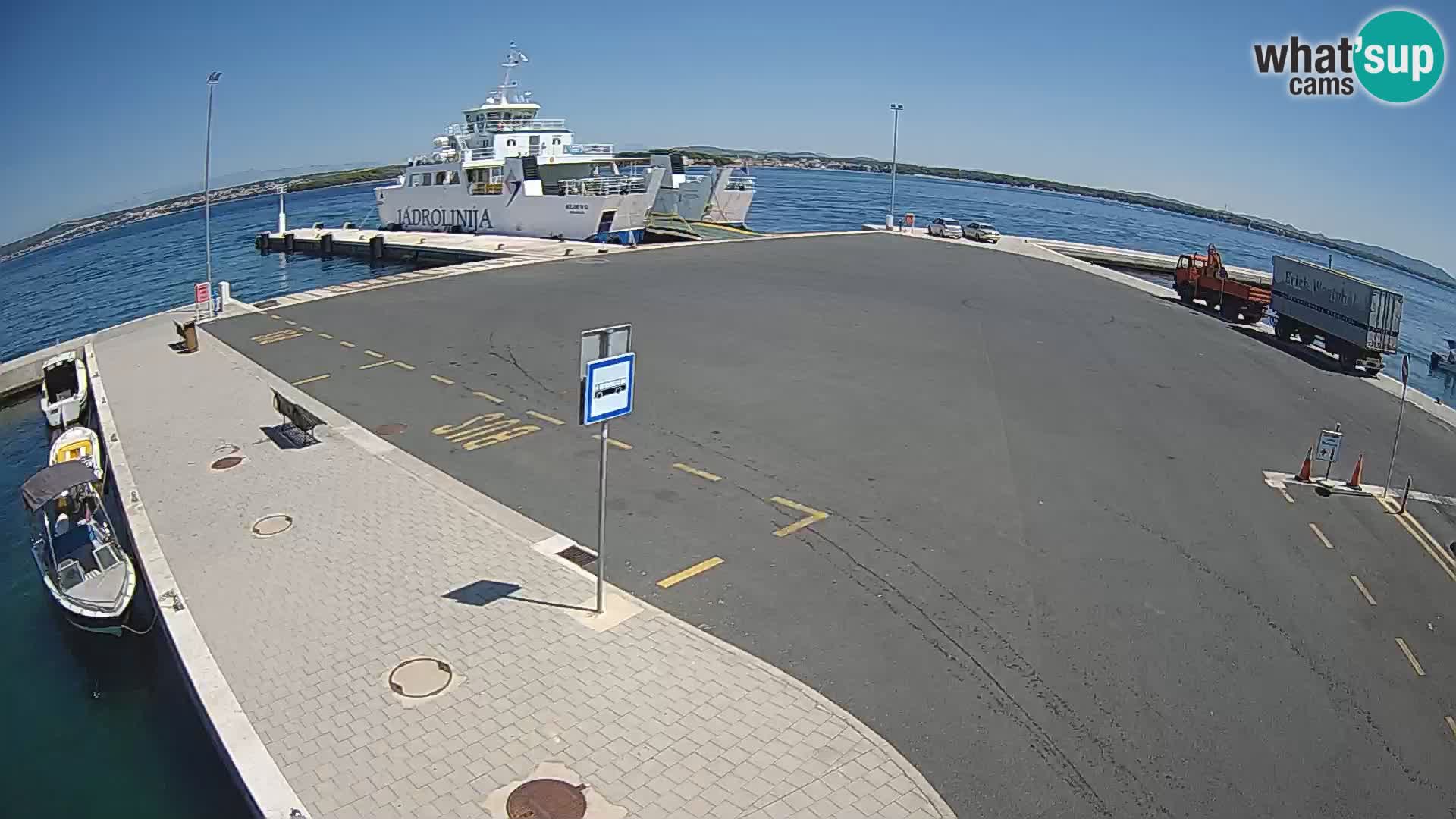 Tkon Live cam – ferry – Dalmatie – Croatie
