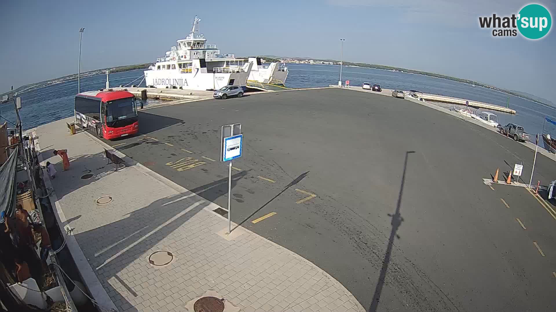 Tkon Live cam – ferry – Dalmatie – Croatie