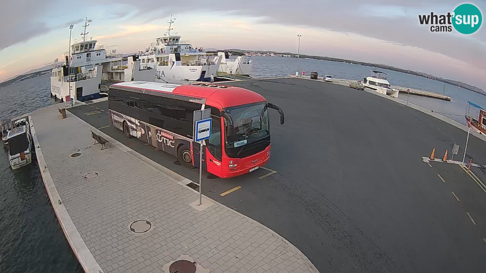 Tkon Live cam – ferry – Dalmatie – Croatie