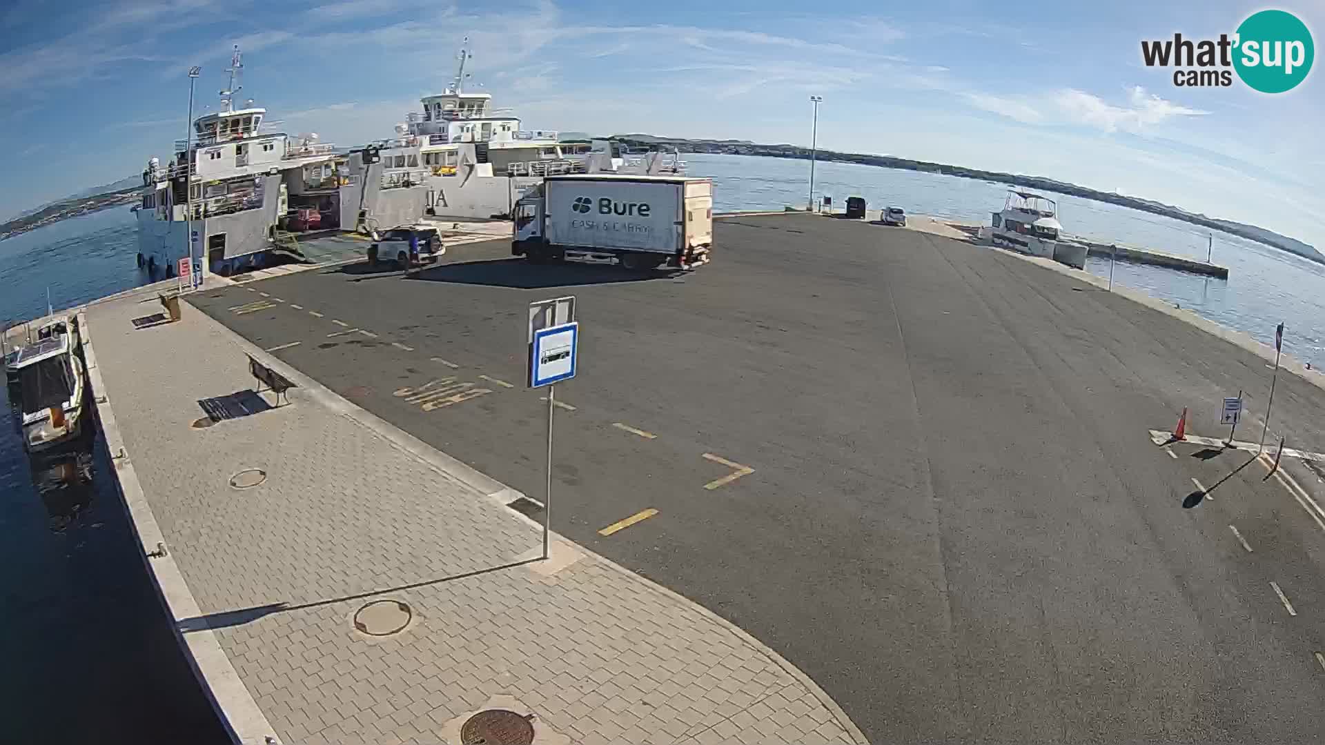 Tkon Live cam – ferry – Dalmatie – Croatie