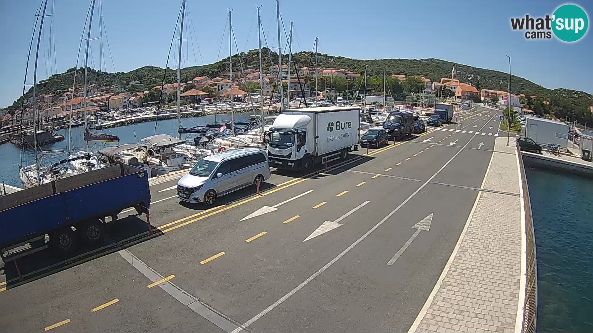 Dalmatie Tkon Traversier – webcams Croatie