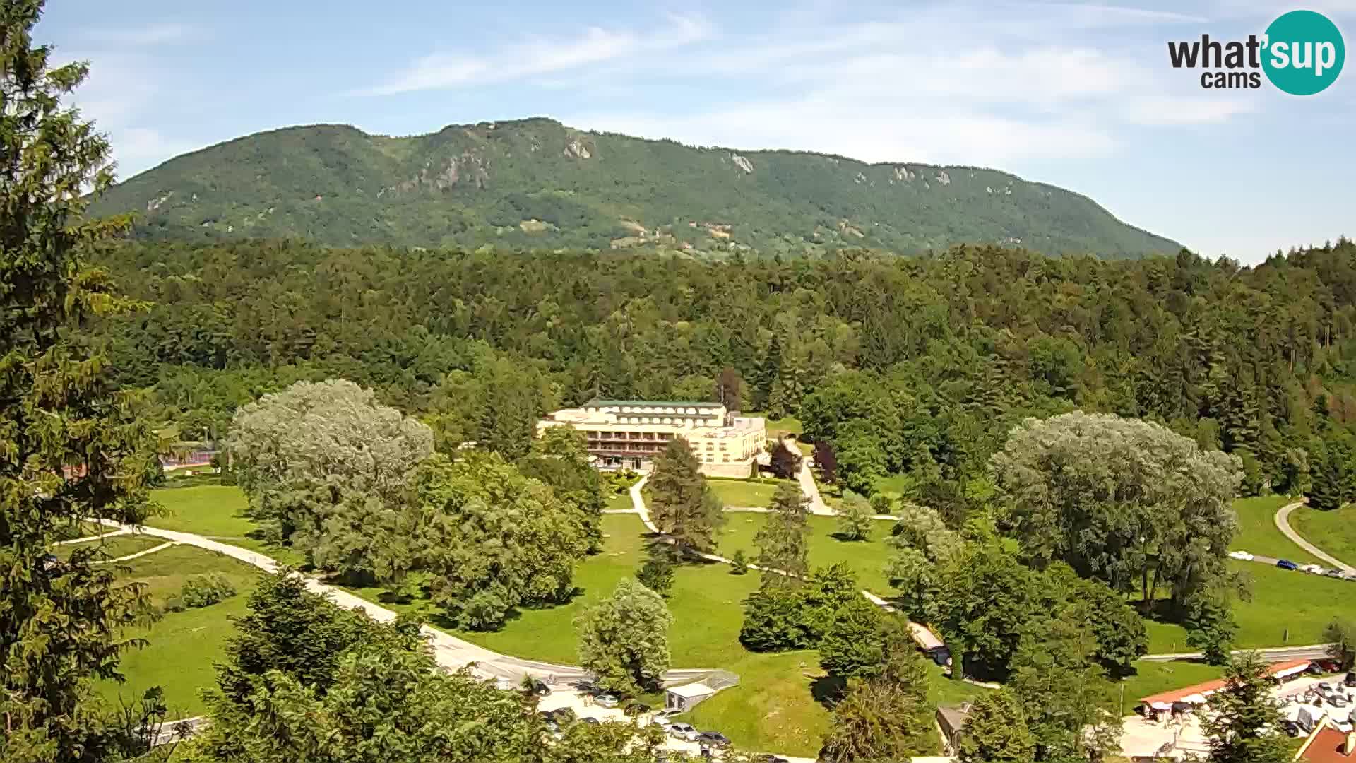 Trakošćan – Blick vom Schloss