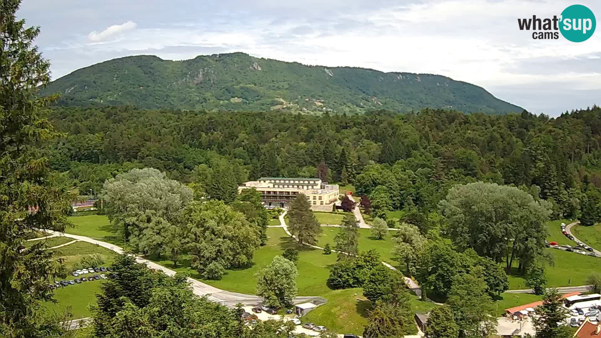 Trakošćan – Blick vom Schloss