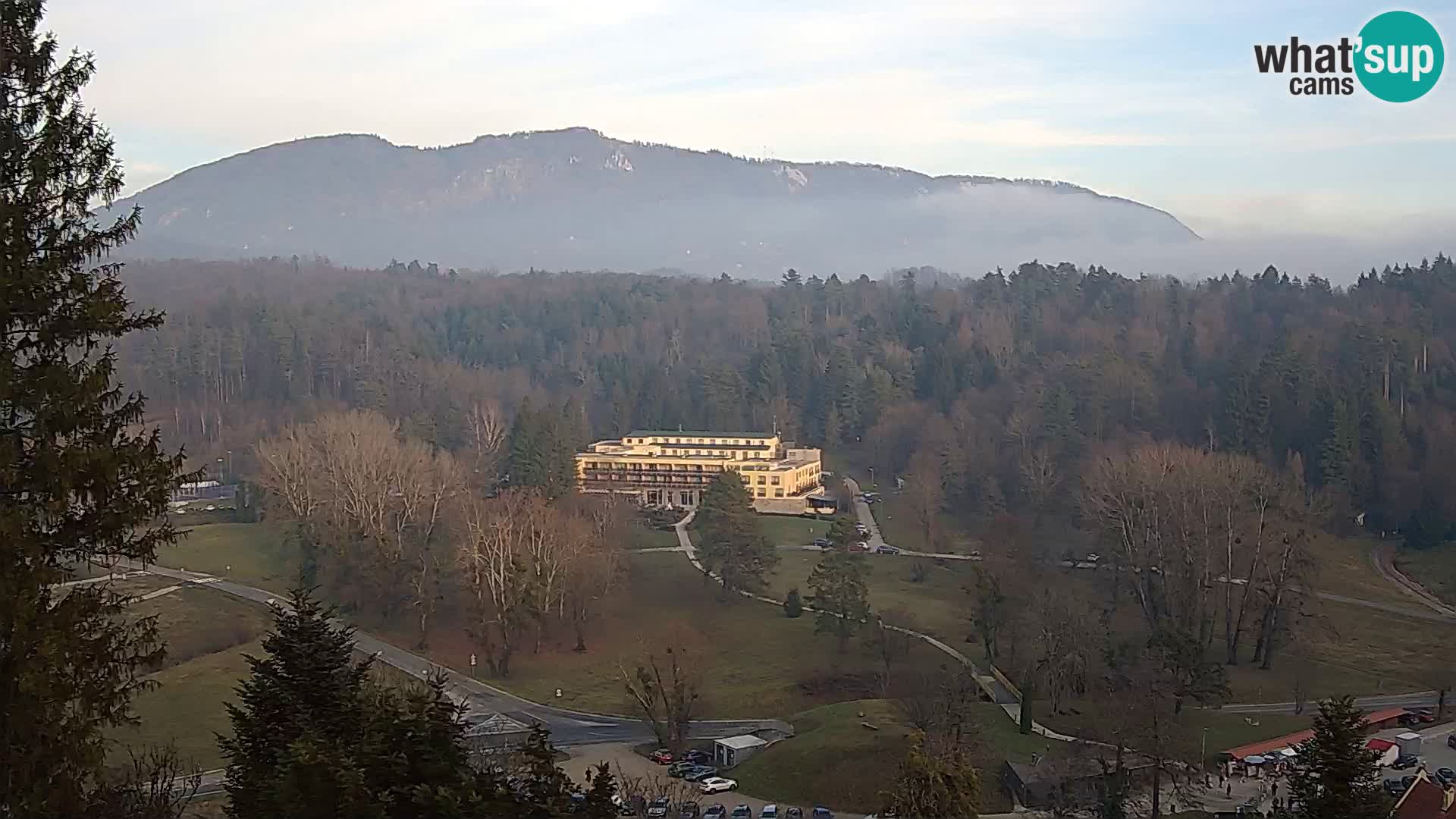 Trakošćan – Blick vom Schloss