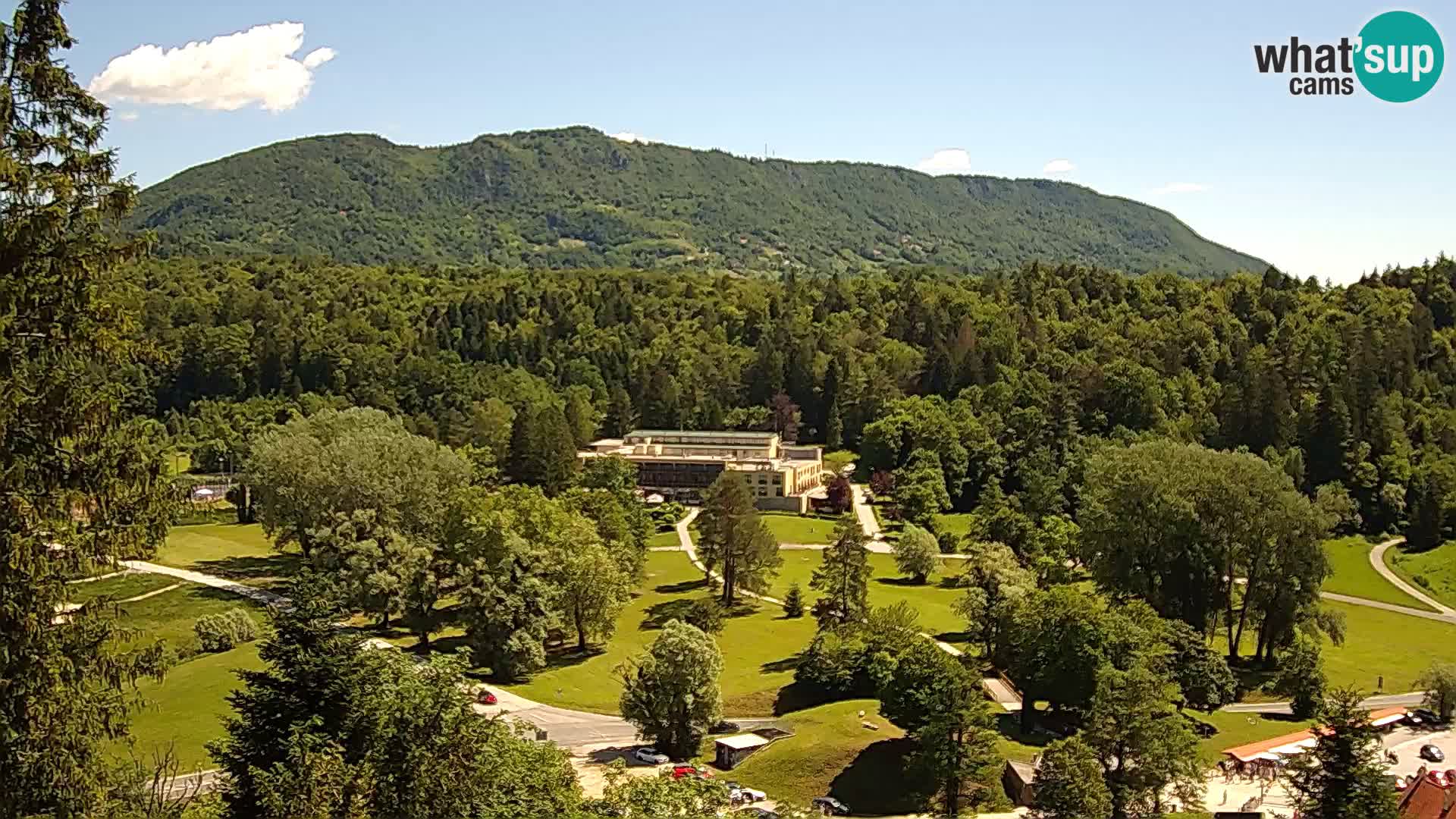Trakošćan – Blick vom Schloss