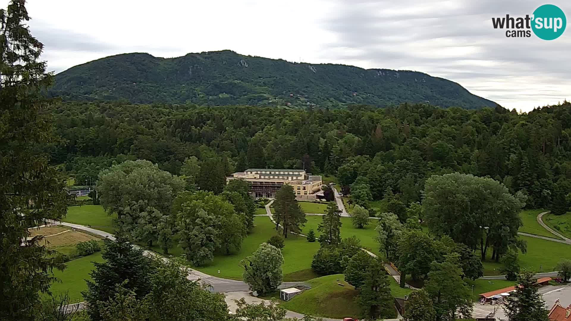 Trakošćan – Blick vom Schloss