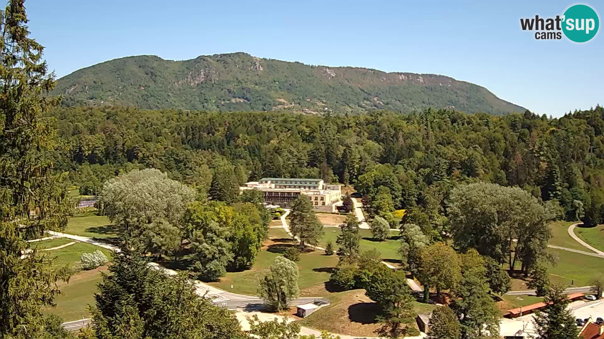 Trakošćan – Blick vom Schloss