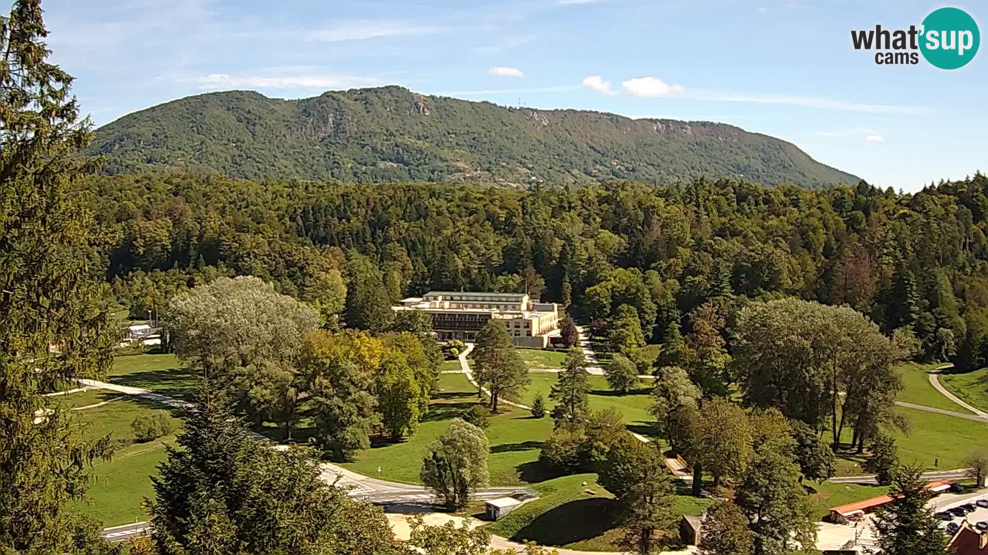 Trakošćan – Blick vom Schloss
