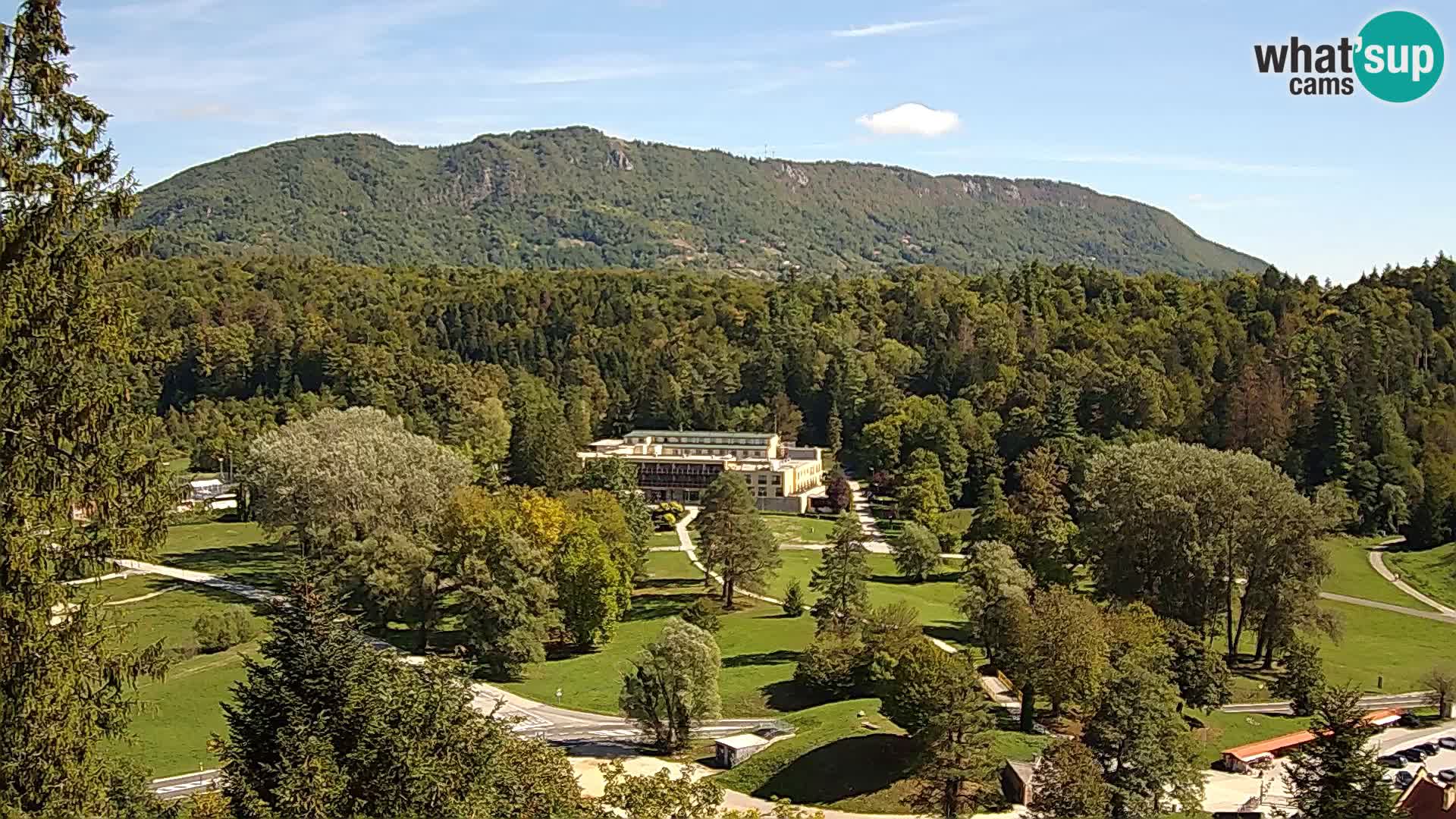 Trakošćan – Blick vom Schloss