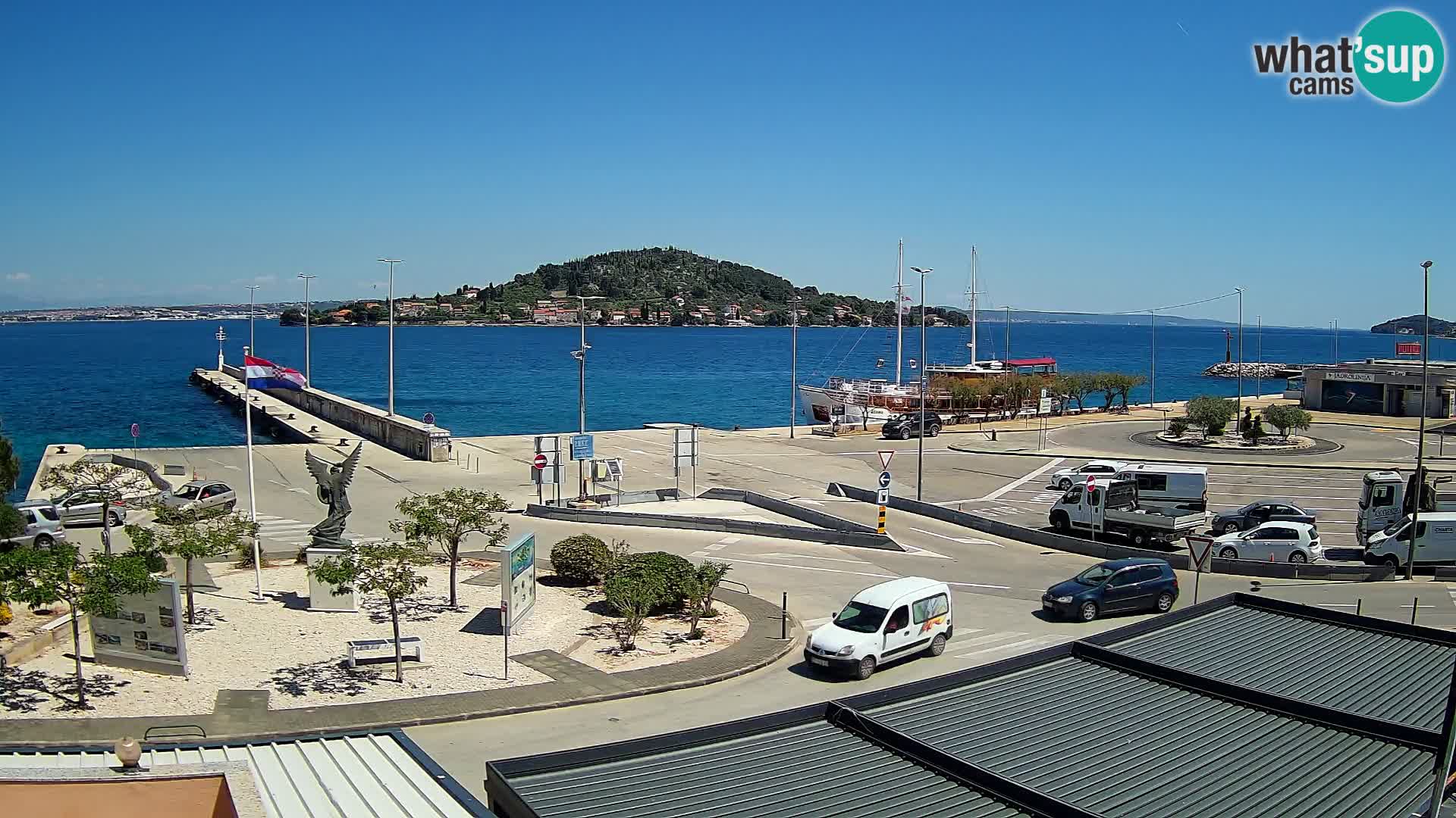 Webcam Ugliano – terminal traghetto da Preko a Zara