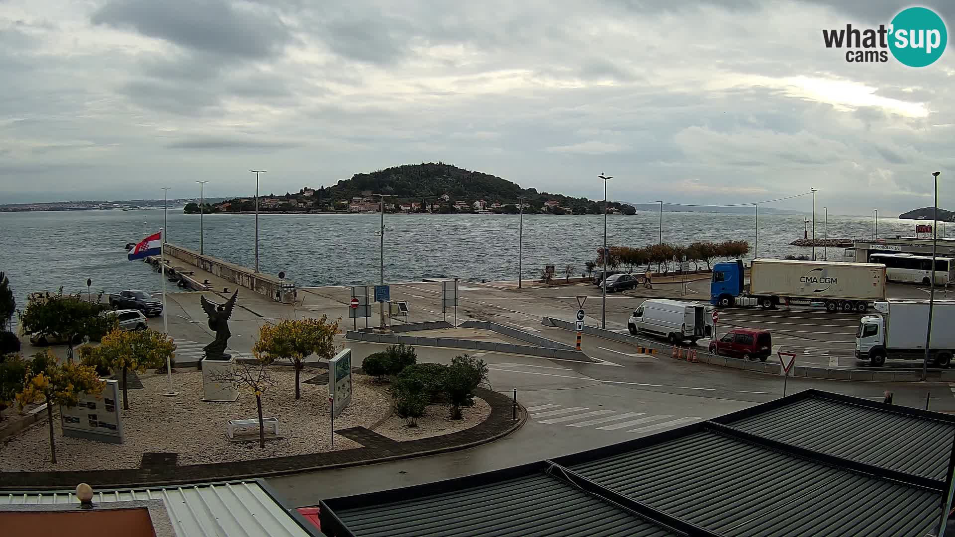 Spletna kamera Ugljan – trajekt Preko – Zadar
