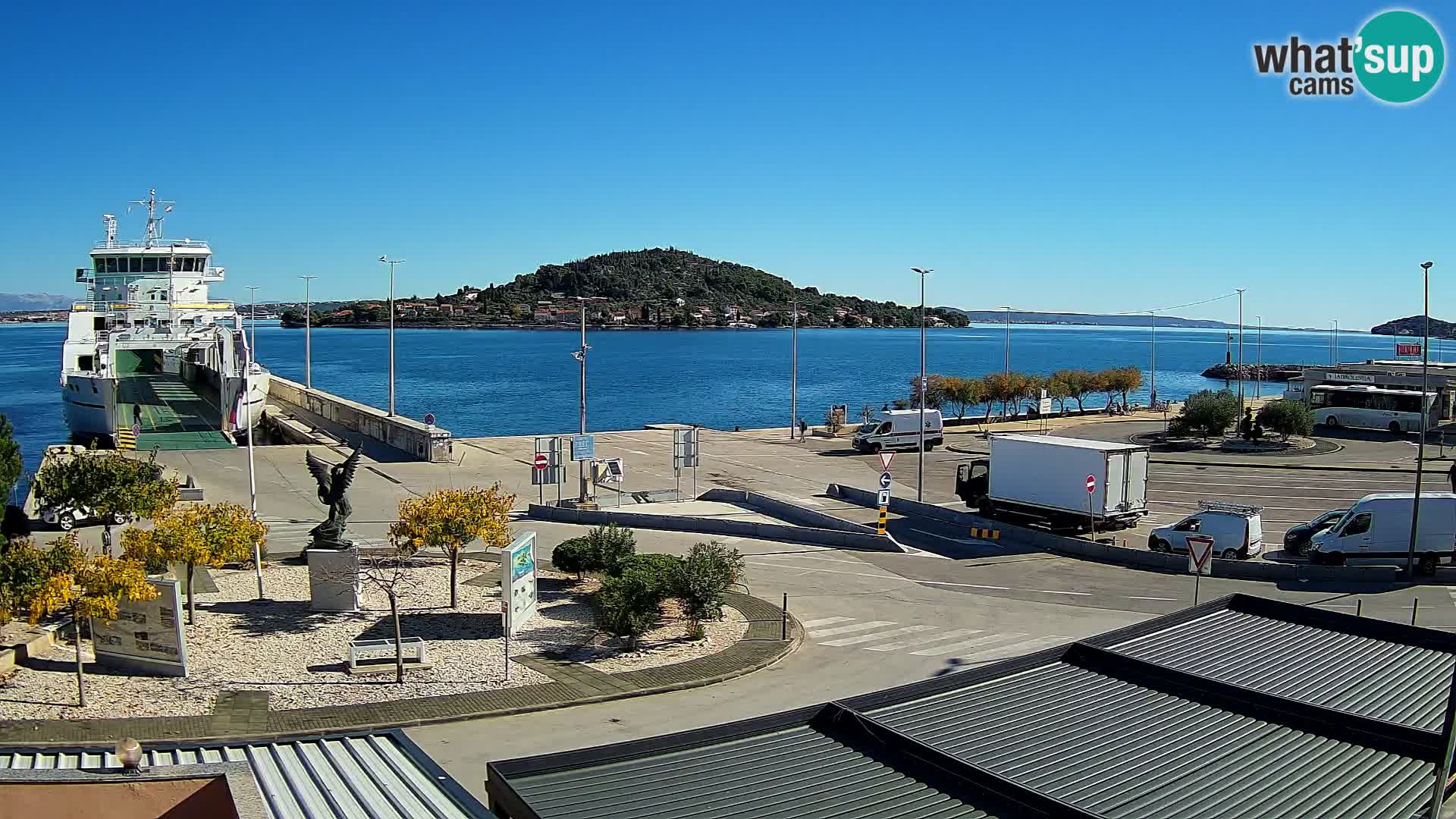 Web kamera Ugljan – Preko trajekt za Zadar
