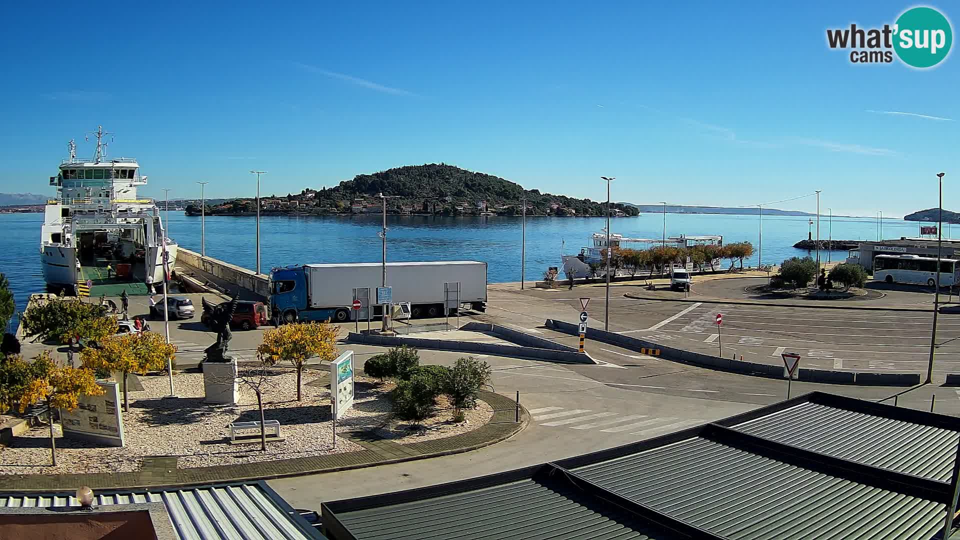 Web kamera Ugljan – Preko trajekt za Zadar