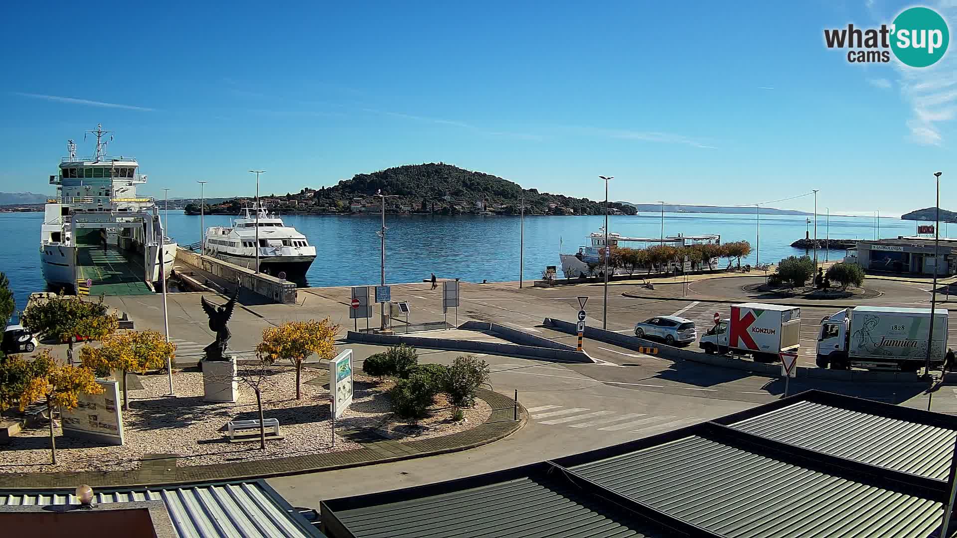 Spletna kamera Ugljan – trajekt Preko – Zadar