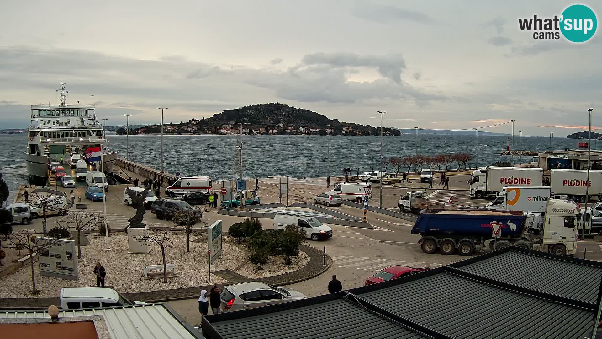 Spletna kamera Ugljan – trajekt Preko – Zadar