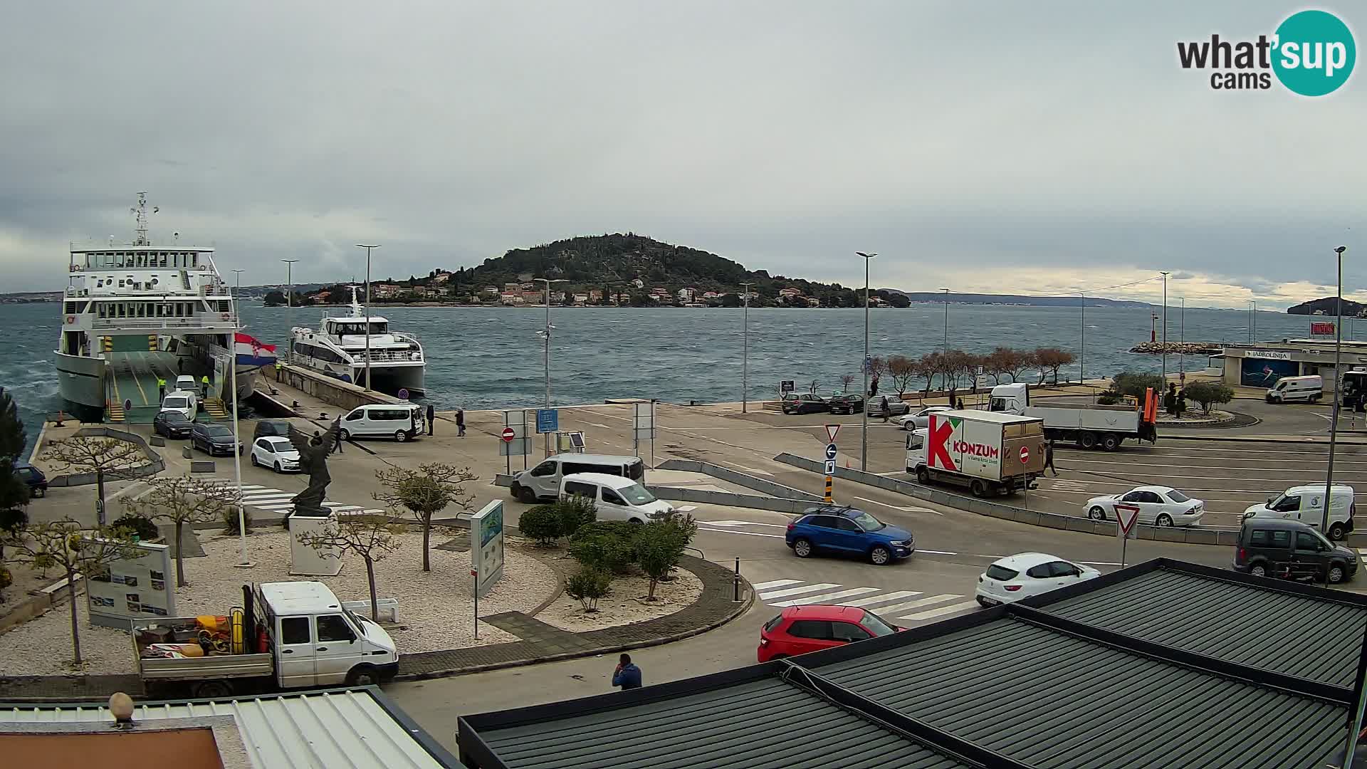 Spletna kamera Ugljan – trajekt Preko – Zadar