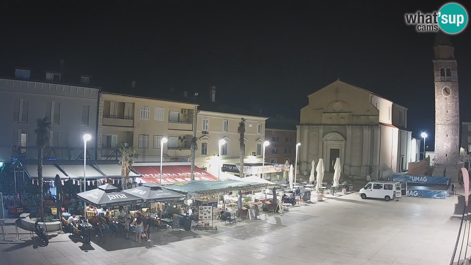 Webcam live – Place centrale dans Umag