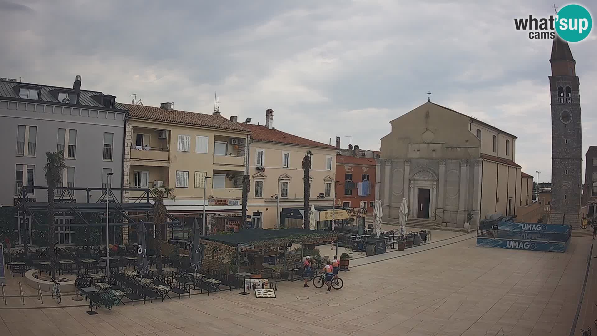 Webcam live – Place centrale dans Umag