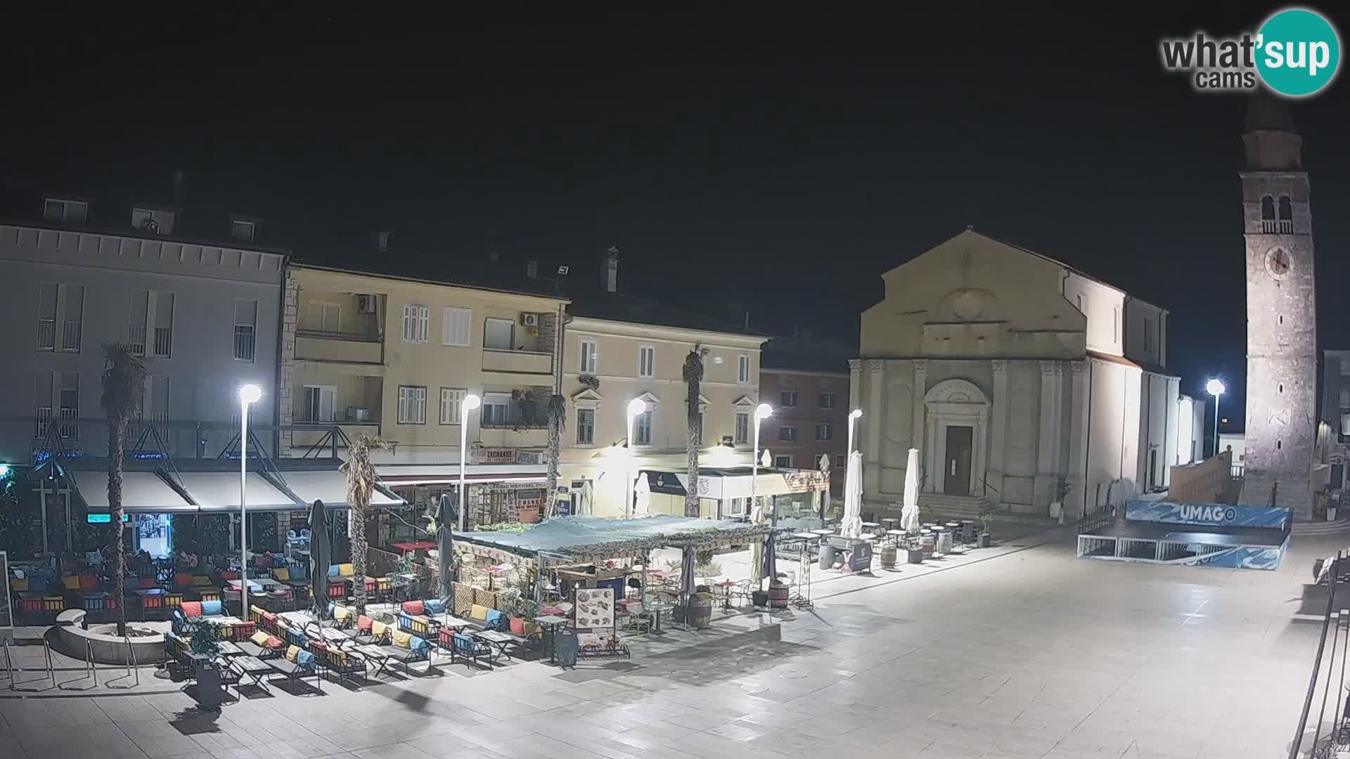 Webcam live – Place centrale dans Umag