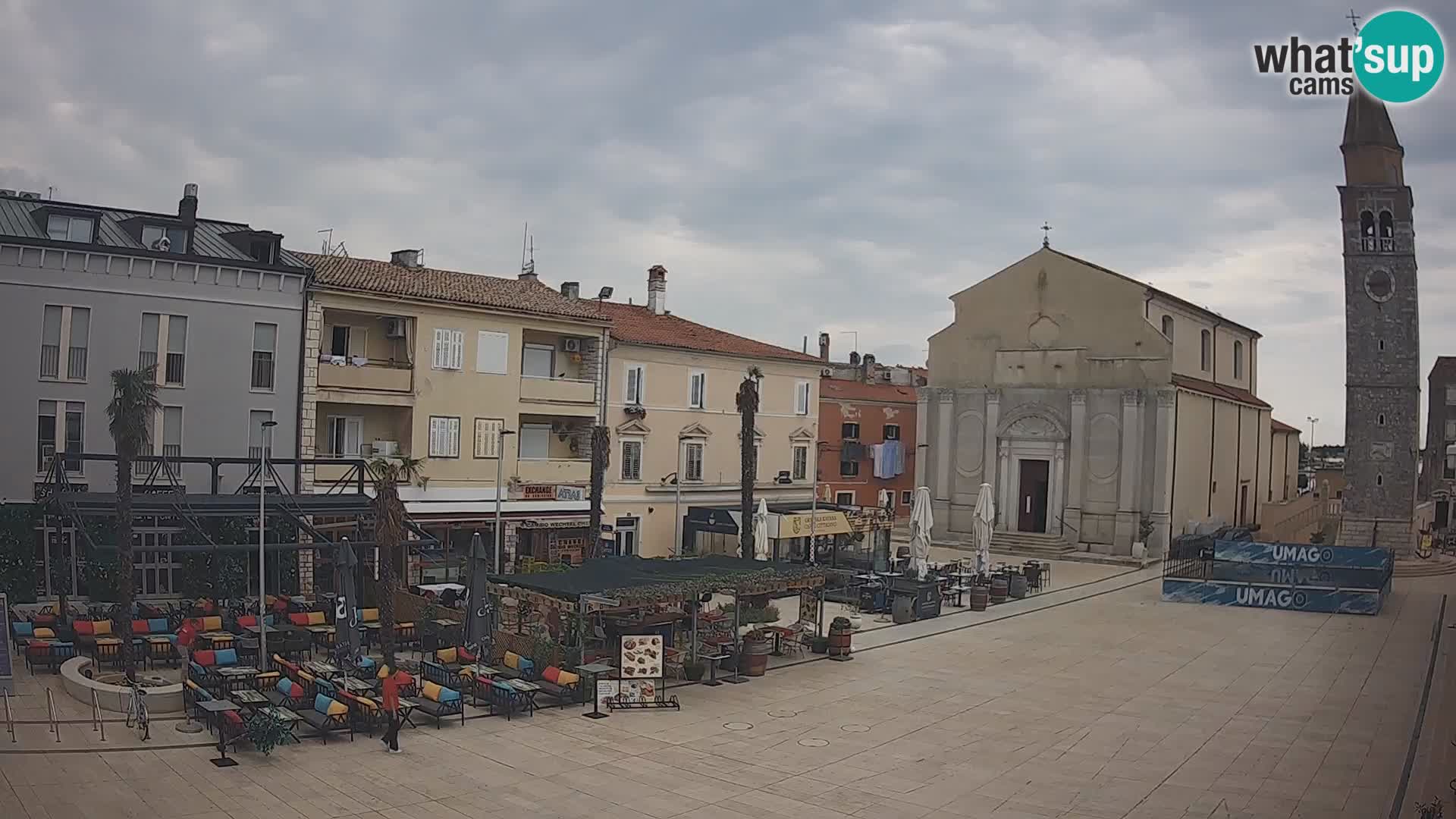 Webcam live – Place centrale dans Umag