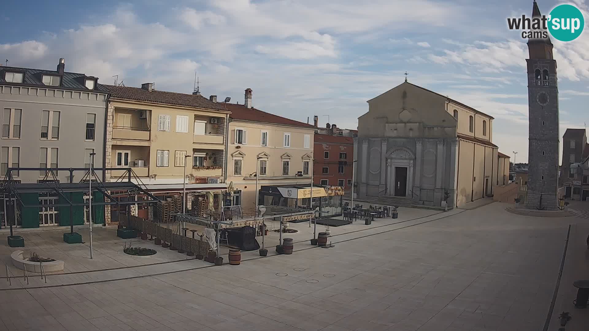 Webcam live – Place centrale dans Umag