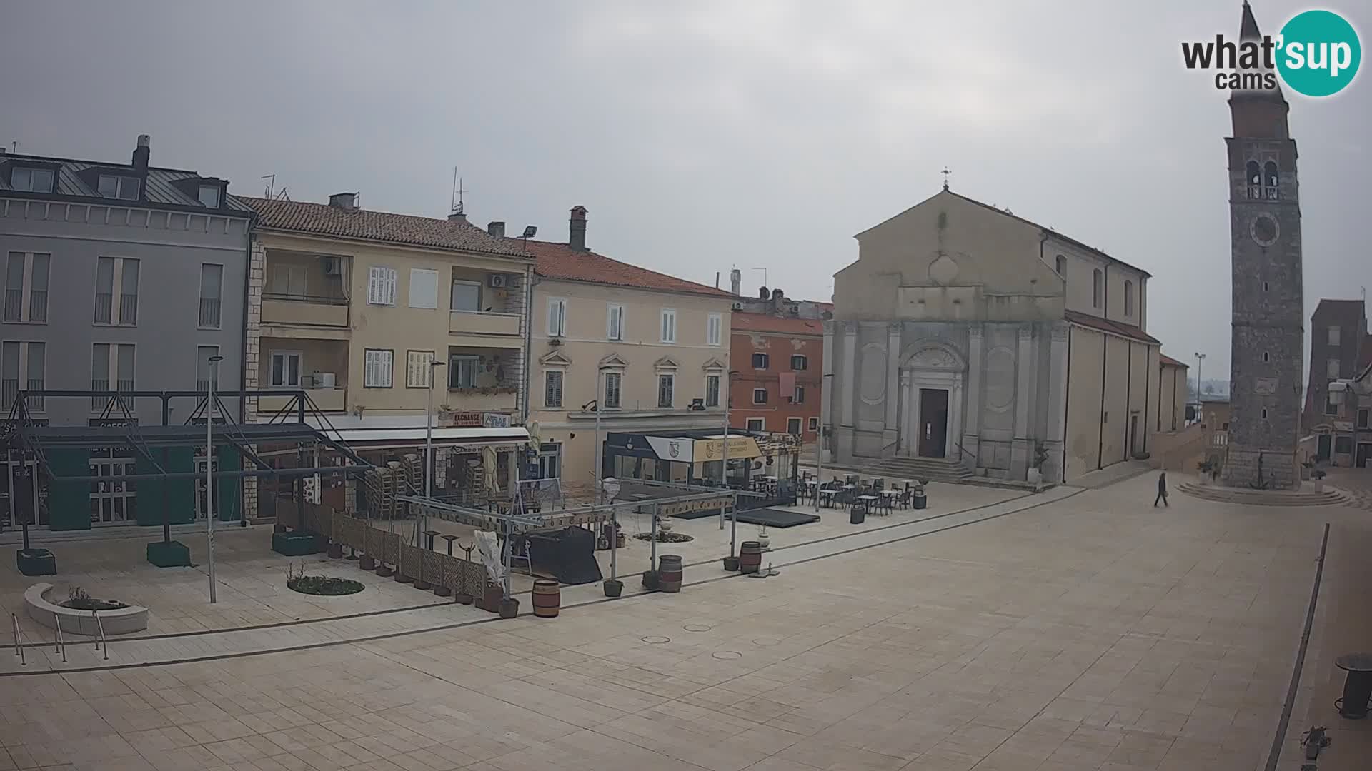 Webcam live – Place centrale dans Umag