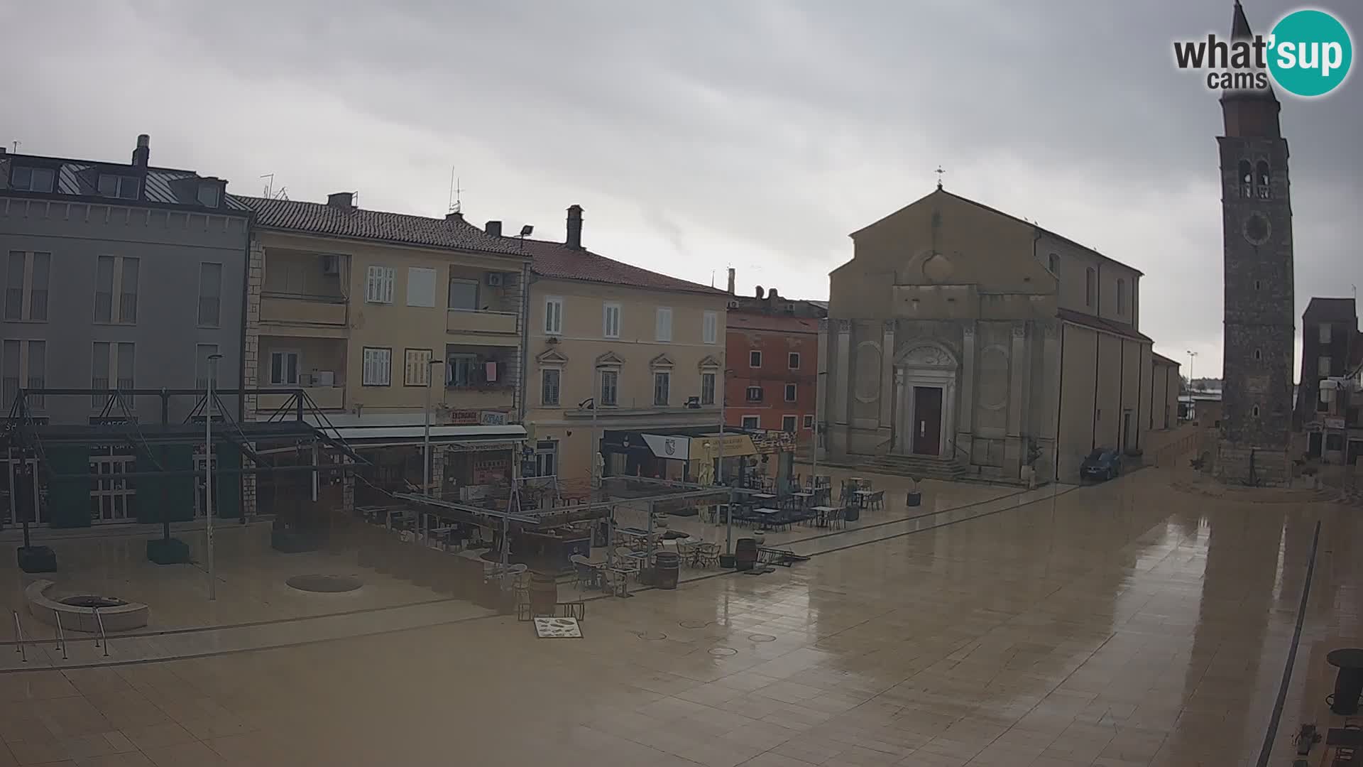 Webcam live – Place centrale dans Umag