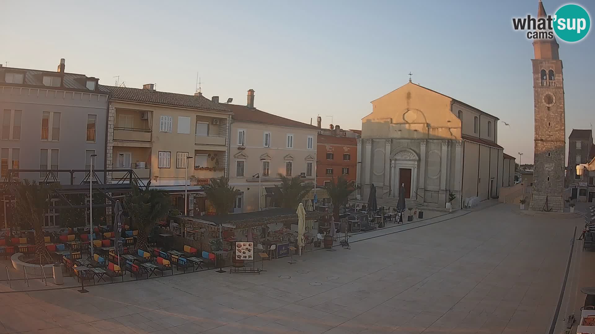 Webcam live – Place centrale dans Umag