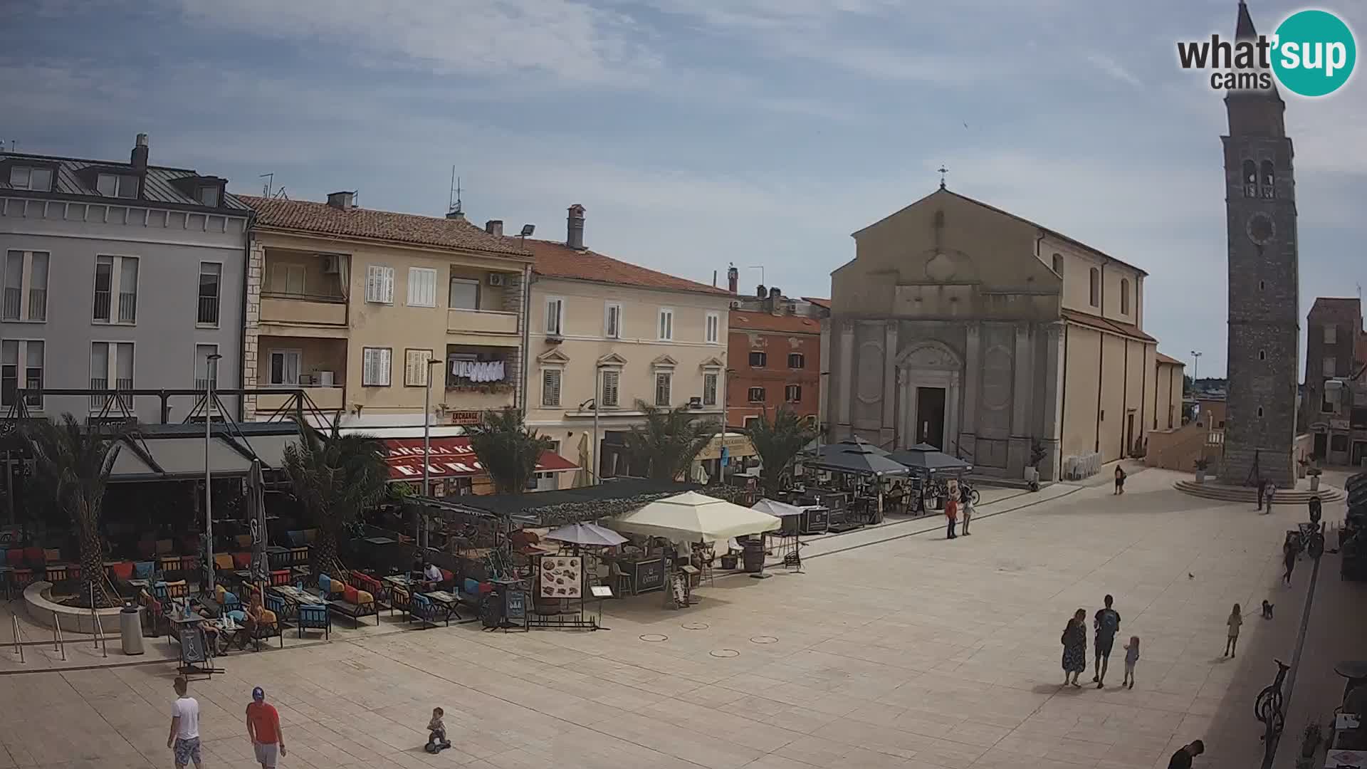 Webcam live – Place centrale dans Umag