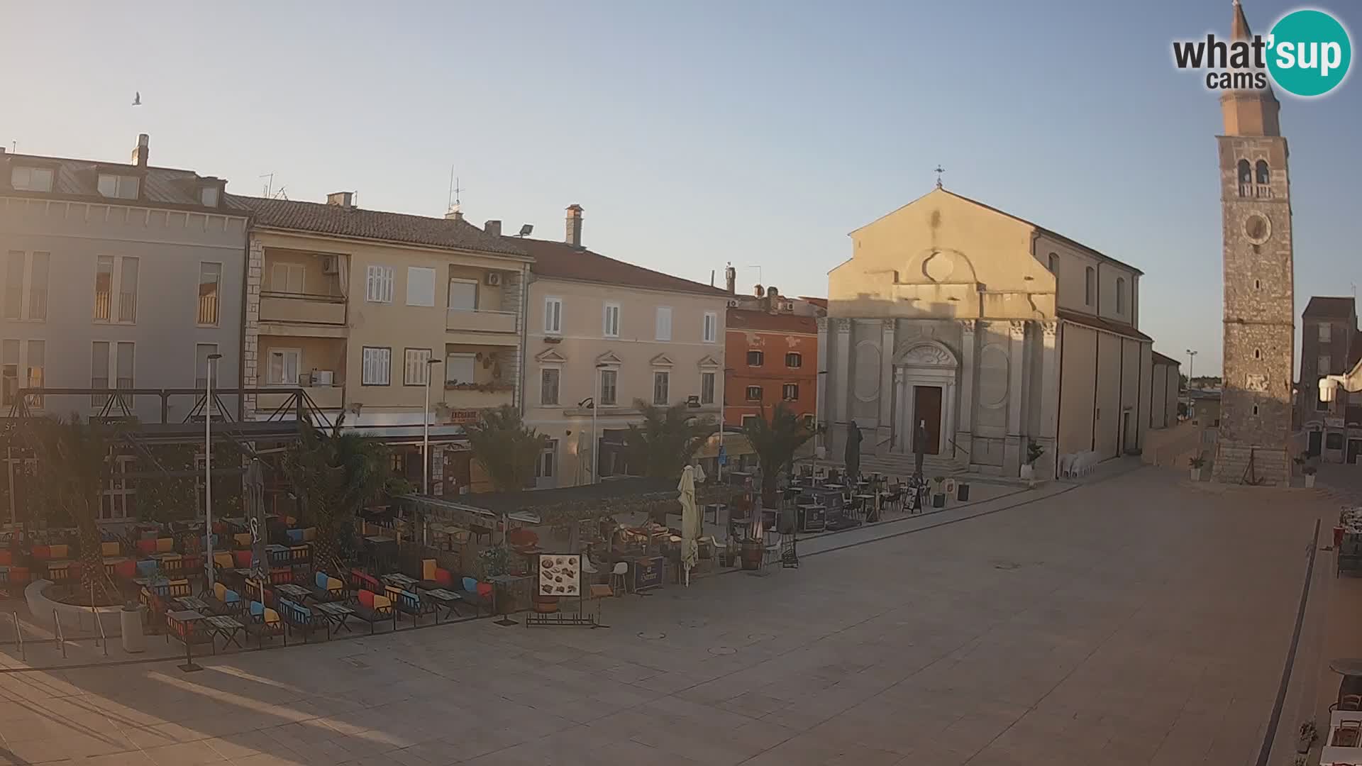 Webcam live – Place centrale dans Umag