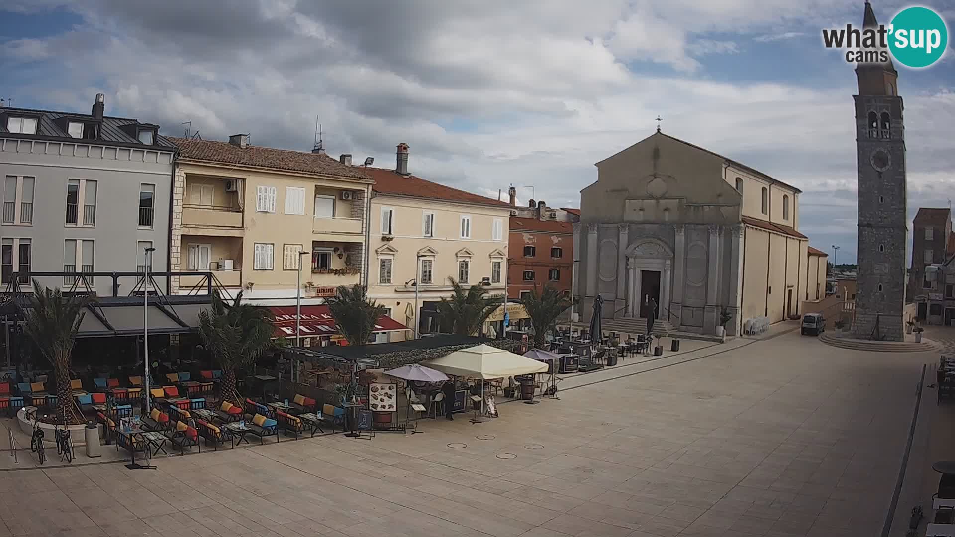 Webcam live – Place centrale dans Umag