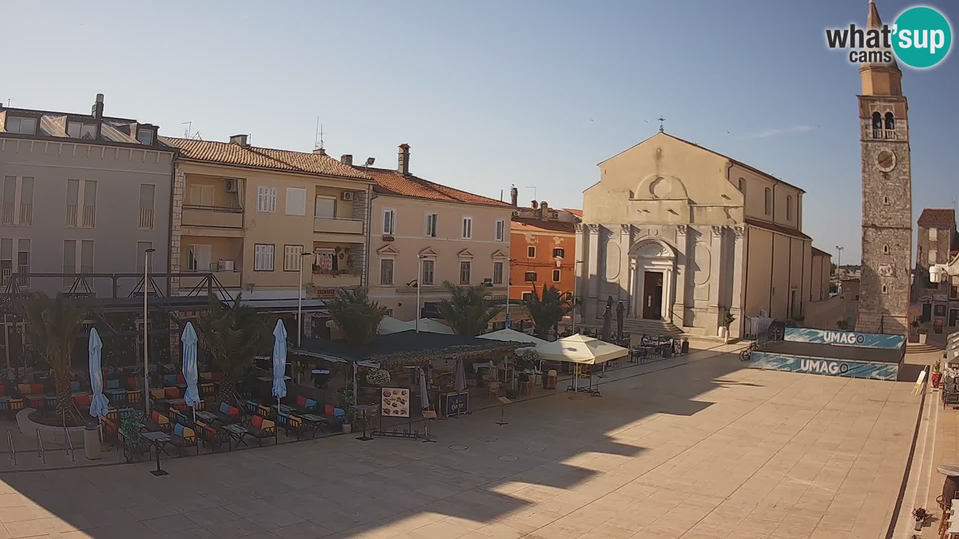 Webcam live – Place centrale dans Umag