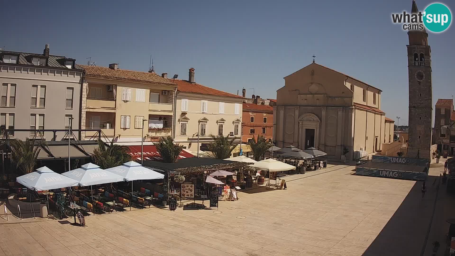 Webcam live – Place centrale dans Umag
