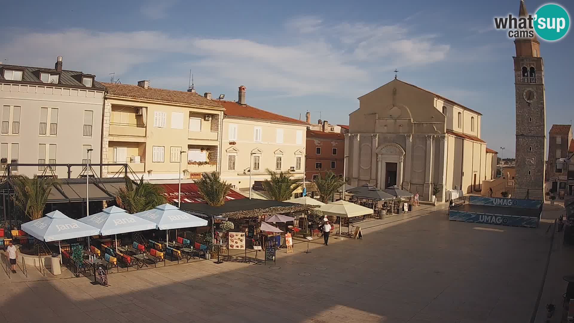Webcam live – Place centrale dans Umag