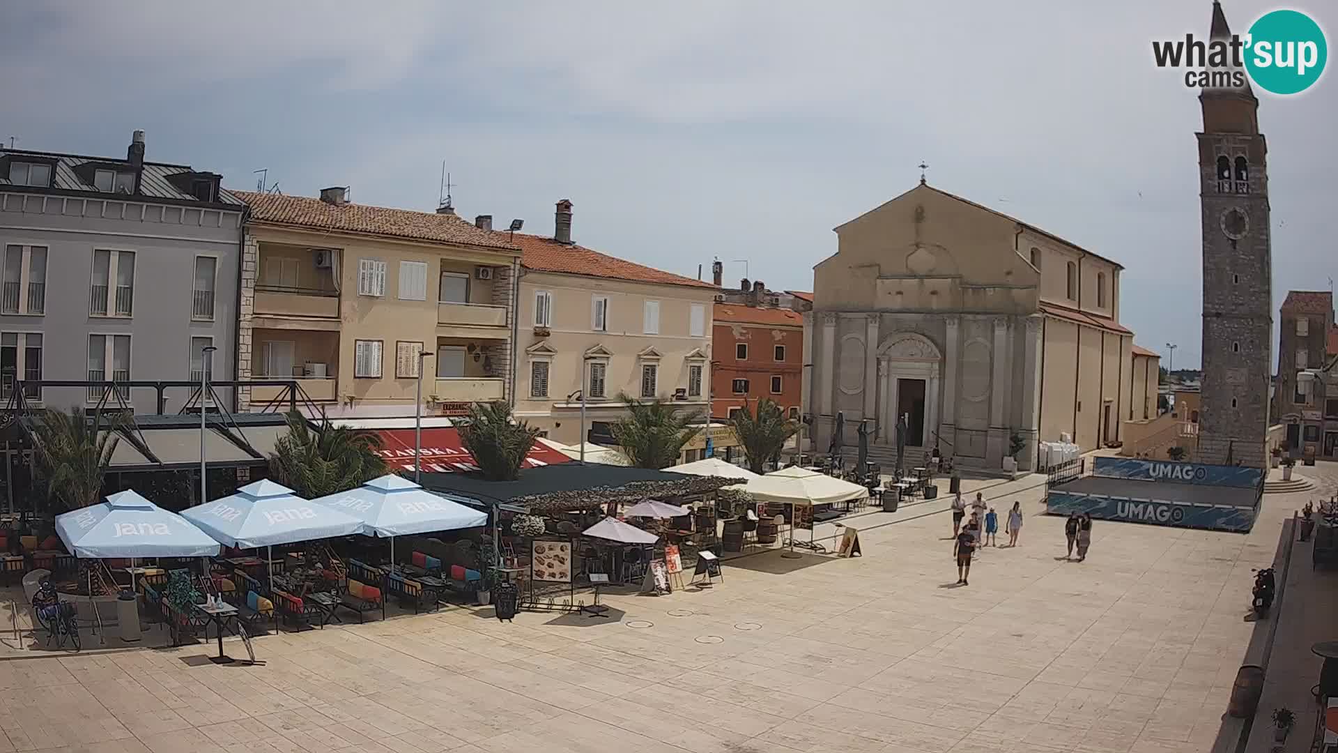 Webcam live – Place centrale dans Umag