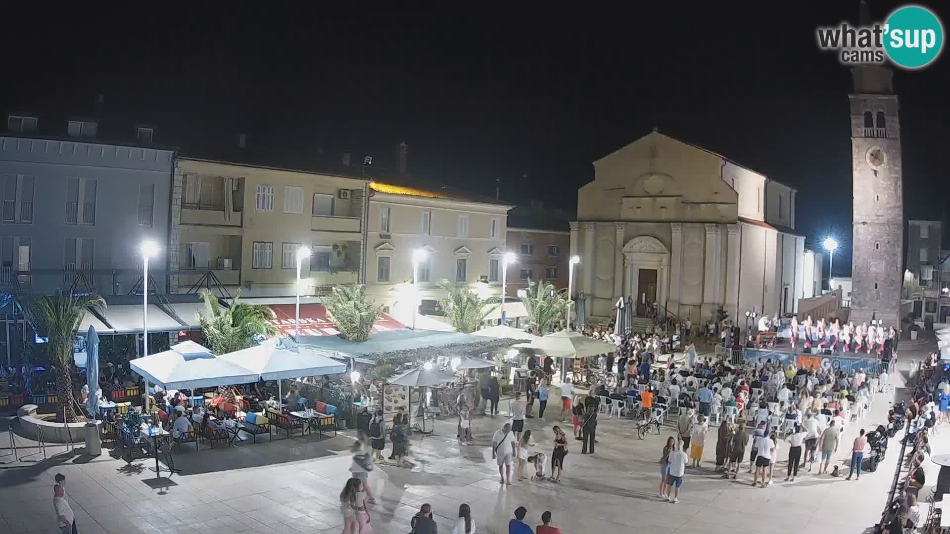 Webcam live – Place centrale dans Umag