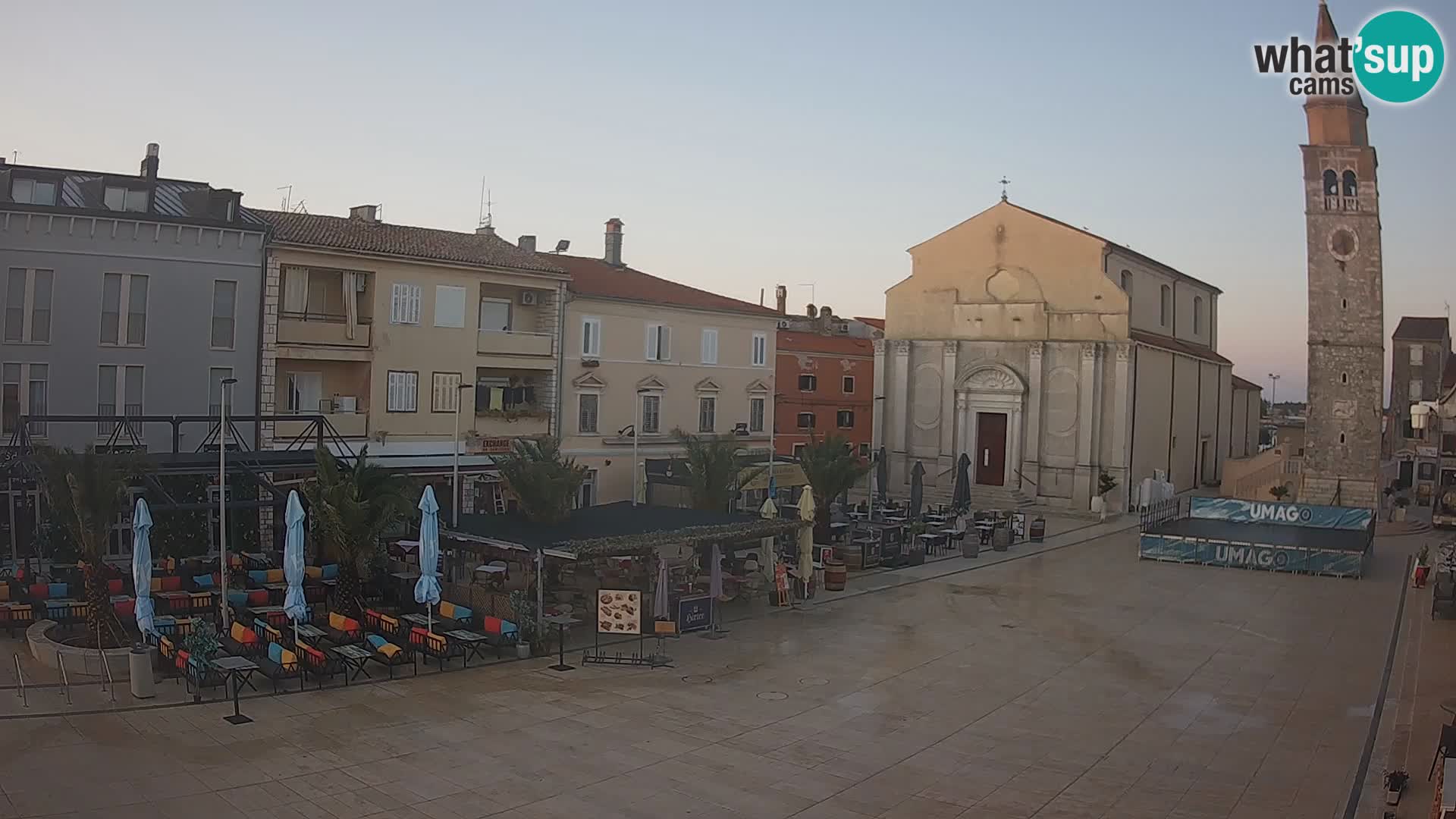 Webcam live – Place centrale dans Umag