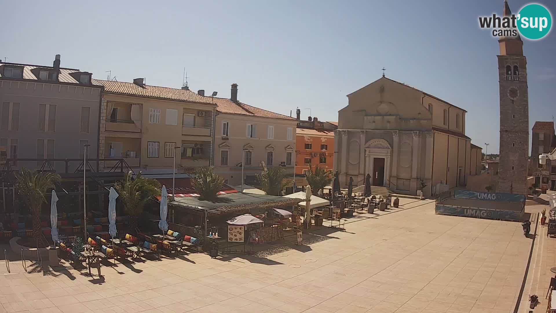 Webcam Hauptplatz in Umag