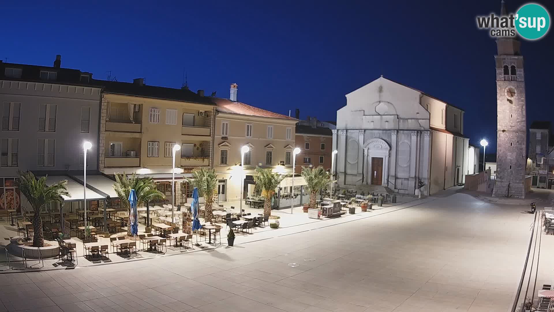 Webcam live – Place centrale dans Umag