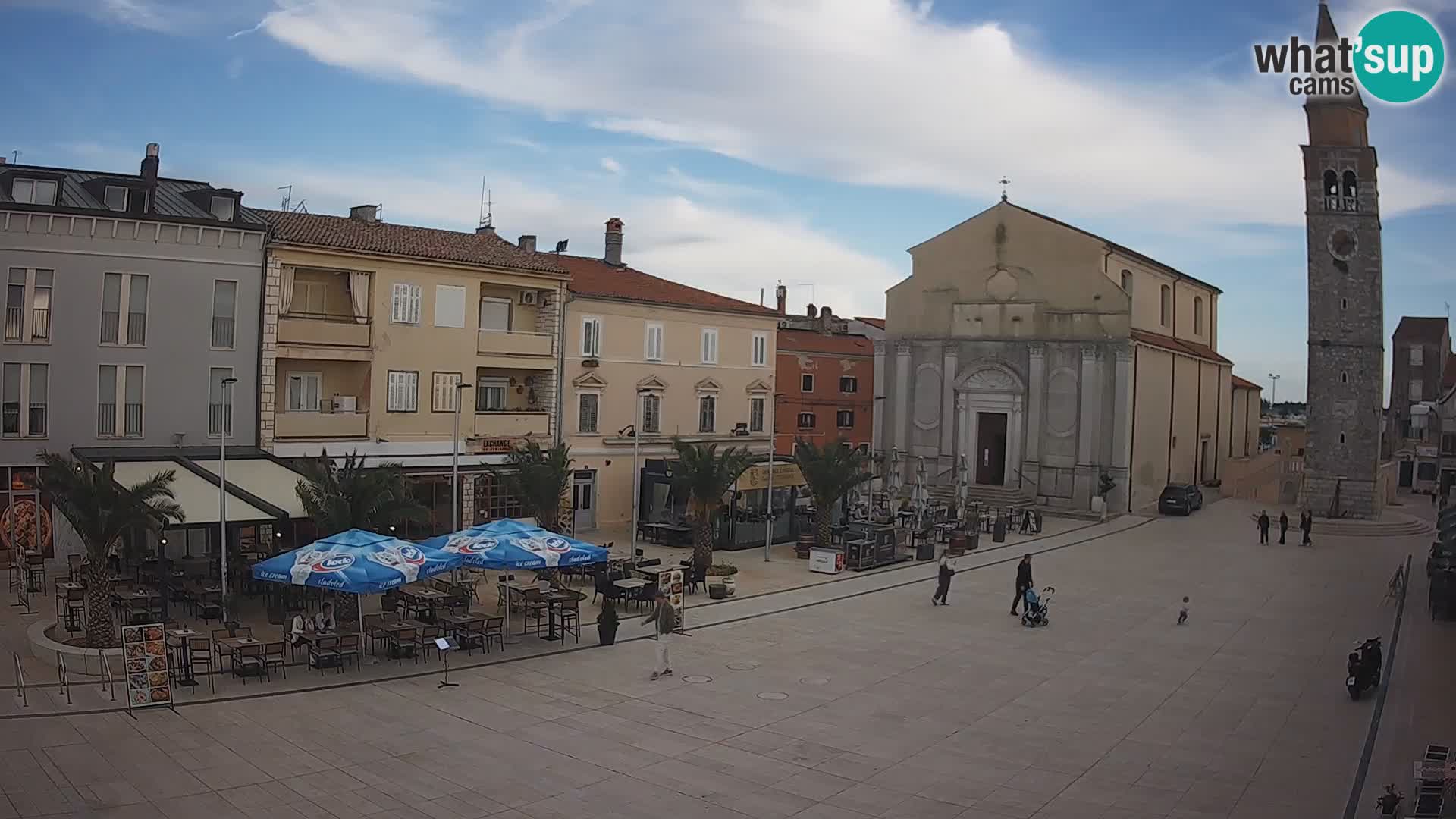Webcam live – Place centrale dans Umag